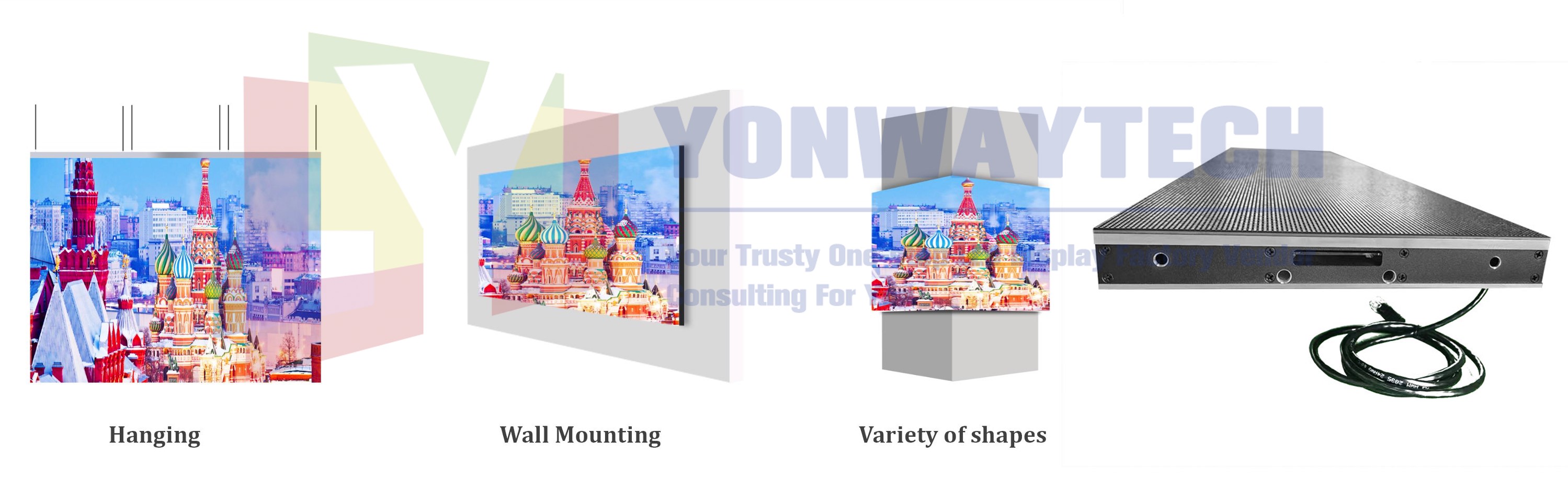 P1.2 P1.5 P1.9 P2.5 P2.6 P2.9 P3.9 indoor dual sided hanging led display