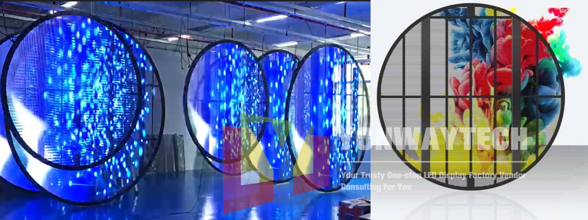 Transparent P2 P2.5 xeleka led log display dor screen led